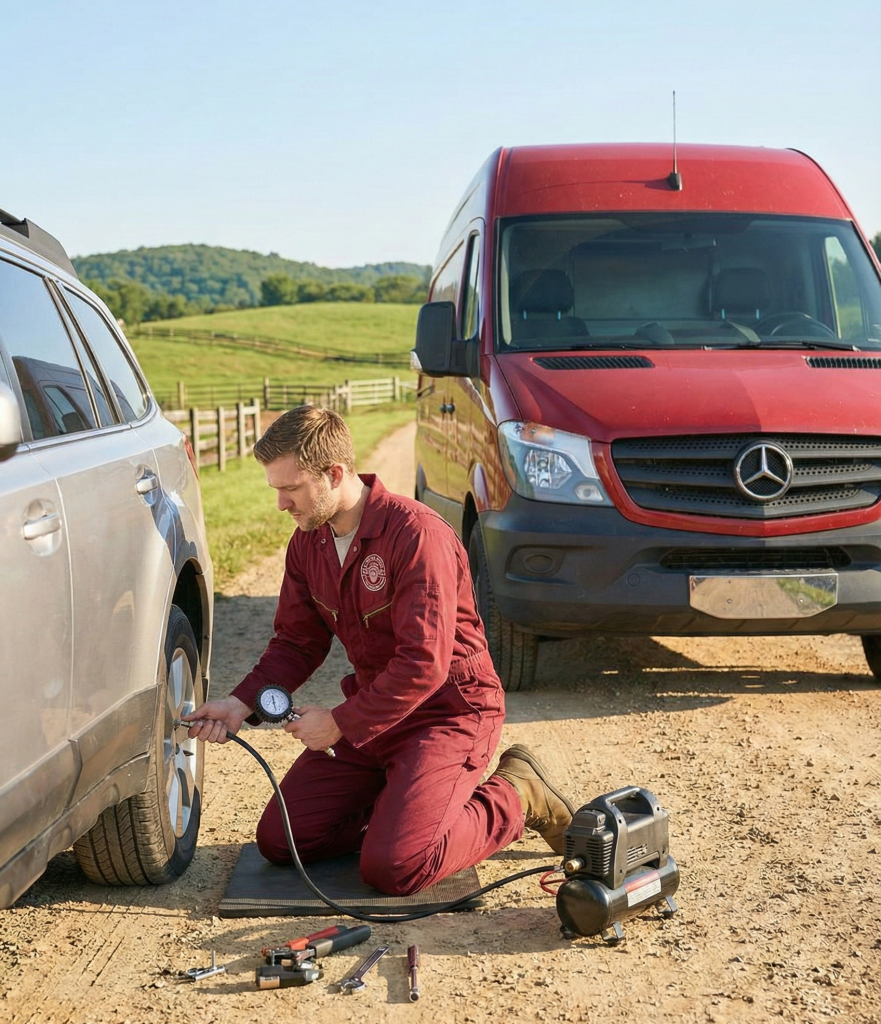 Wagner Mobile mechanic in central north carolina fixing a car in smithfield nc